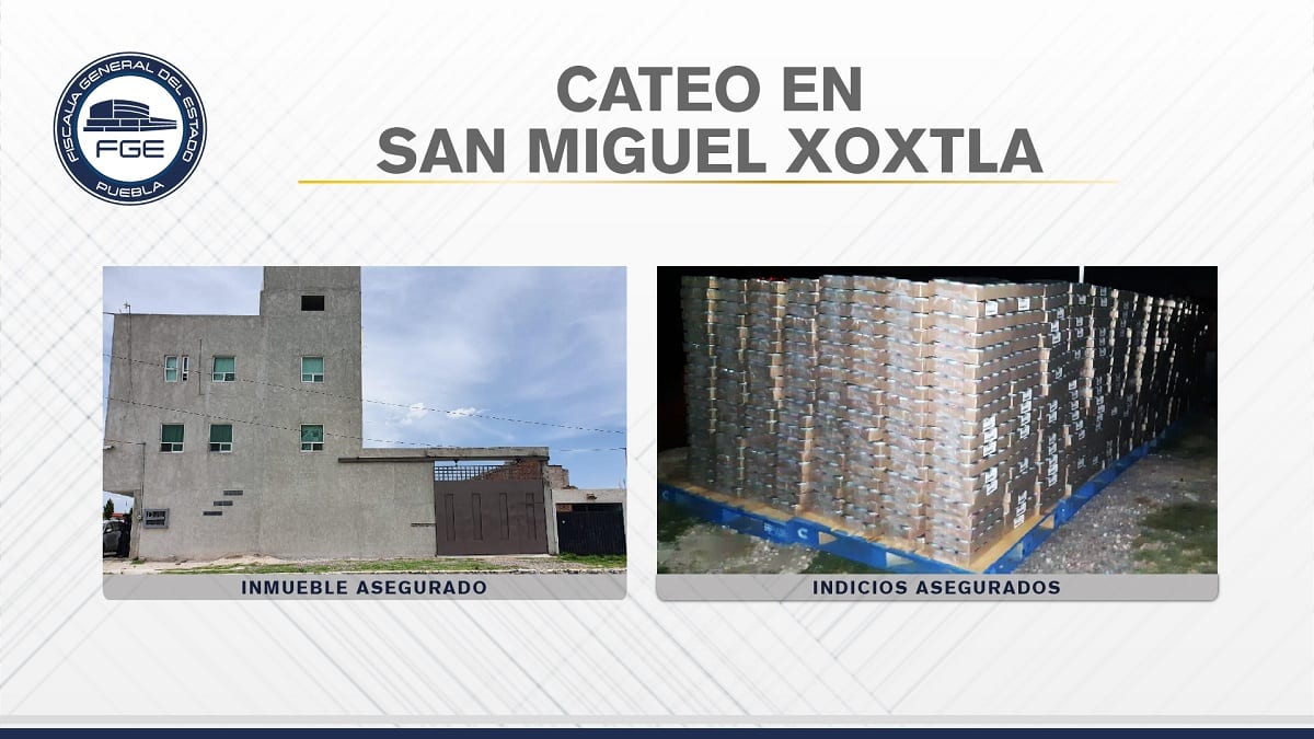 Recuperan más de 90 mil latas de atún robadas en Puebla 3 Cateo San Miguel