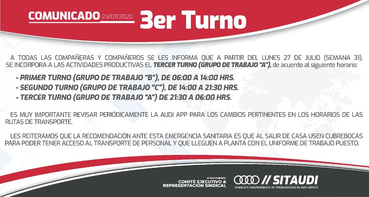 Comunicado audi
