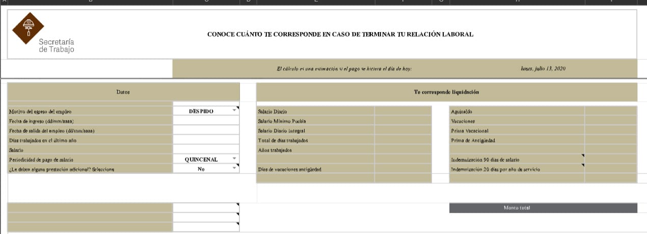 Nuestra Calculadora secretaria de trabajo