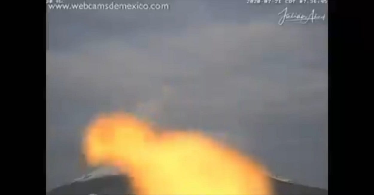 VIDEO: Ave se atraviesa en toma del Popocatépetl y así reaccionan las redes 1 camara popo
