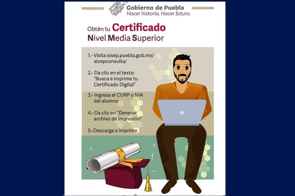 certificado bachiller Puebla