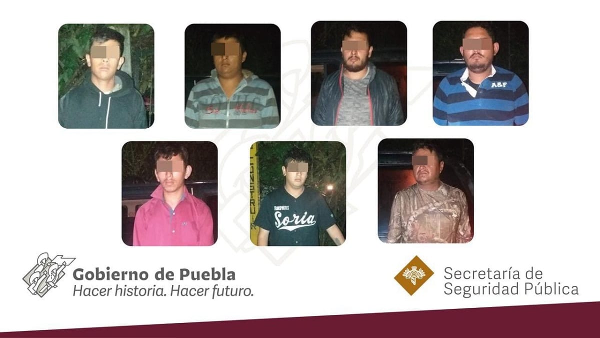 Detiene Policía Estatal a siete presuntos huachicoleros en Huauchinango 13 huachicoleros
