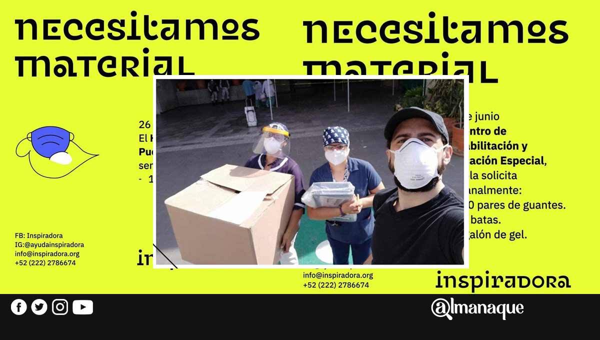 Inspiradora, la iniciativa poblana que busca insumos para personal médico de hospitales COVID 13 inspiradora Puebla