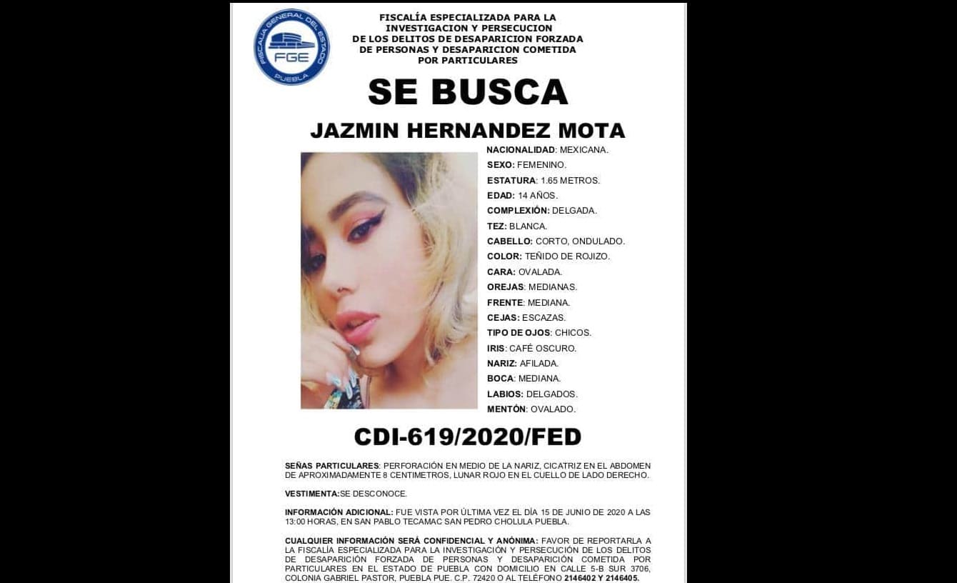Buscan a Jazmín Hernández de 14 años; vivía con Michelle Vera 1 jazmin hernandez