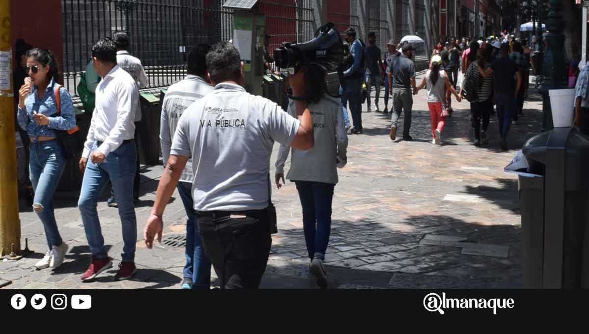 VIDEO: Con perifoneo, piden a poblanos que salen a pasear que regresen a sus casas 22 portada puebla Centro