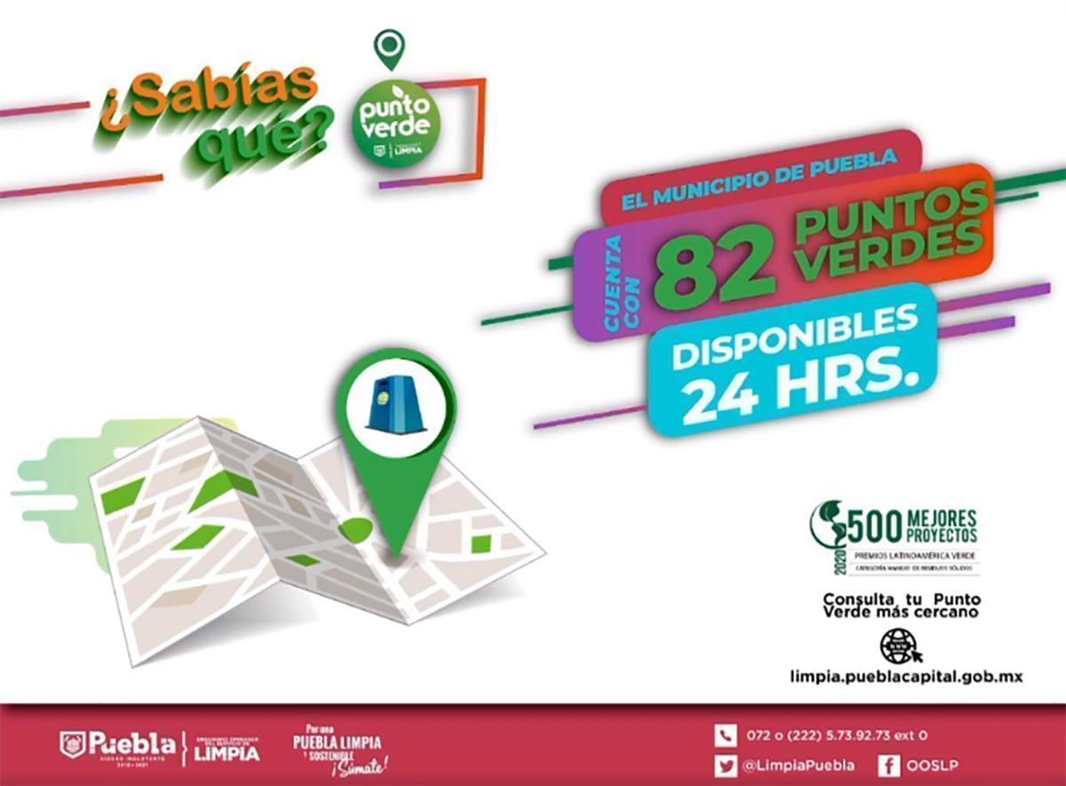 Ayuntamiento de Puebla colocó 82 puntos verdes para incentivar el reciclado 3 puntos verdes ayuntamiento