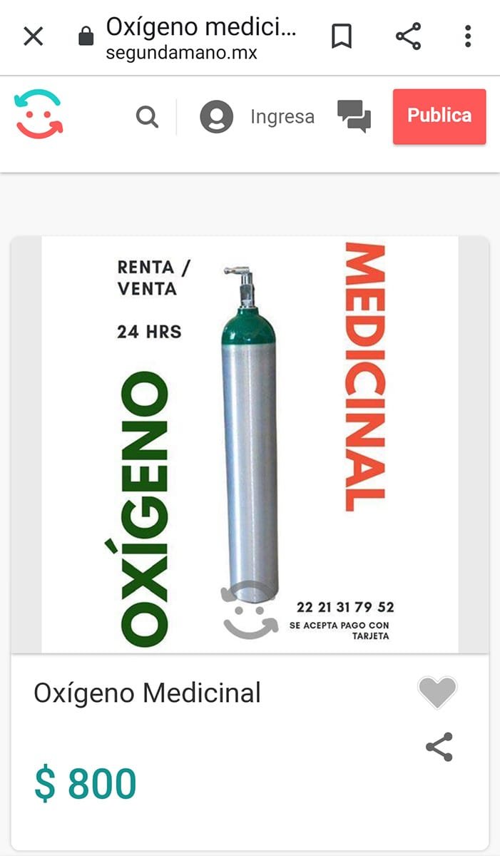 tanques de oxigeno segunda mano