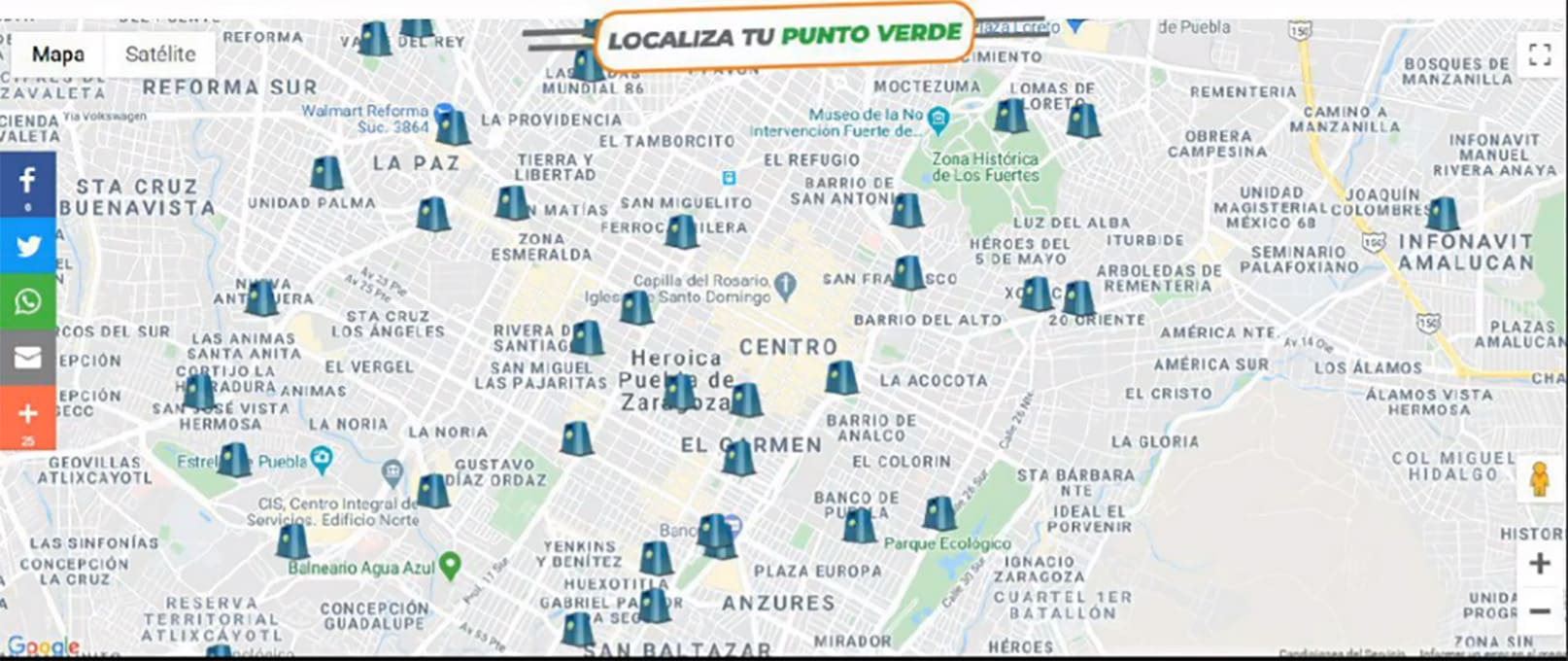 ubicacion de puntos verdes 1