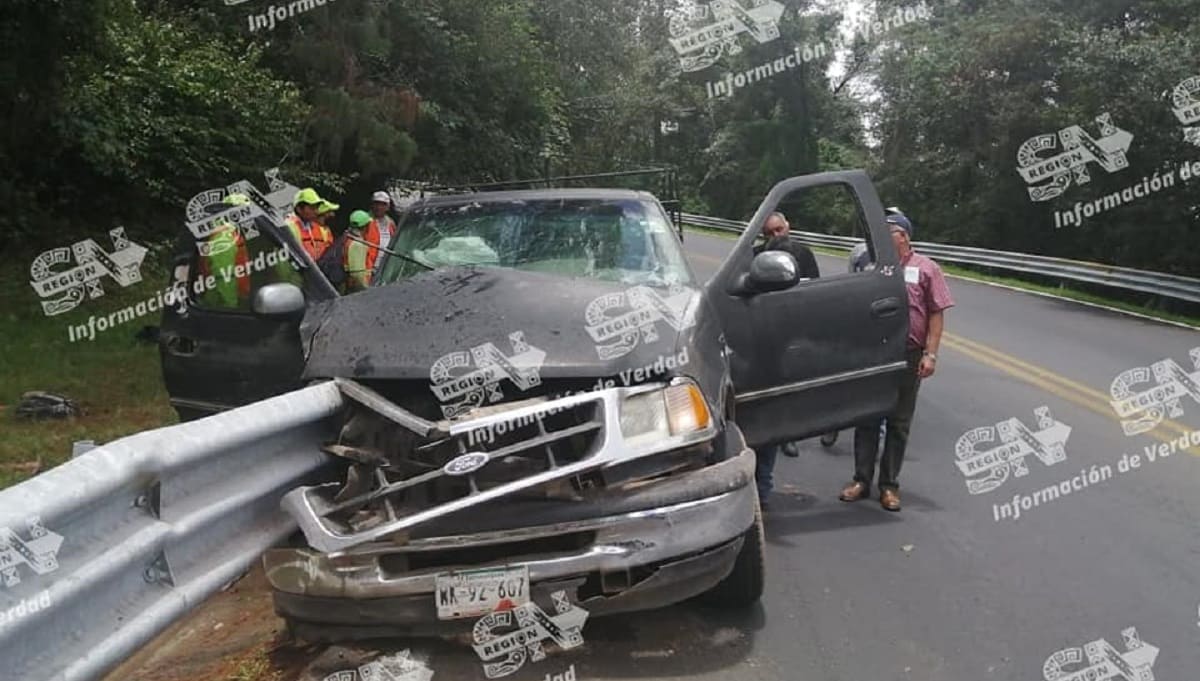 Sujeto en estado de ebriedad choca en la México-Tuxpan y abandona a su familia lesionada 1 accidente 1