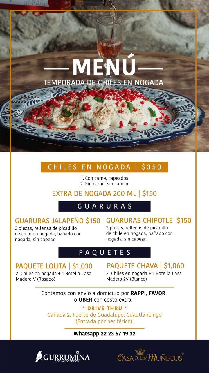 chiles en nogada casa de los munecos