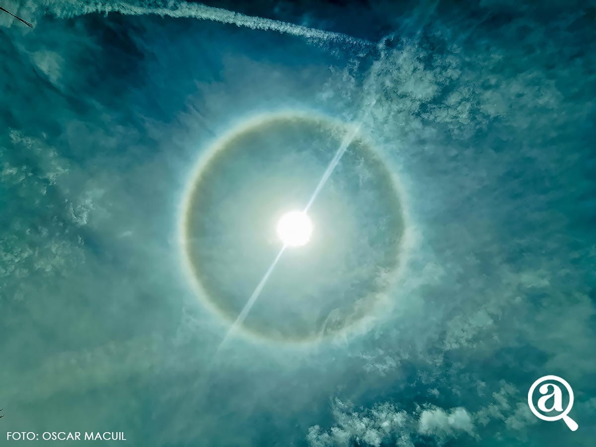 FOTOS: Se forma halo solar en el cielo de Puebla 5 halo solar