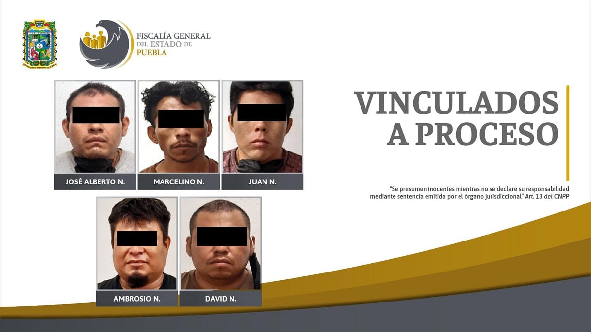 Dan prisión preventiva a cinco secuestradores de un taxista en Puebla; cobraron 7 mil pesos por el rescate 1 procesi 1