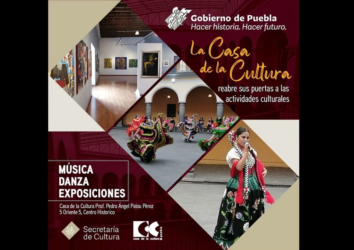 Hoy abre la Casa de Cultura de Puebla: estas son sus actividades 1 Casa de cultura