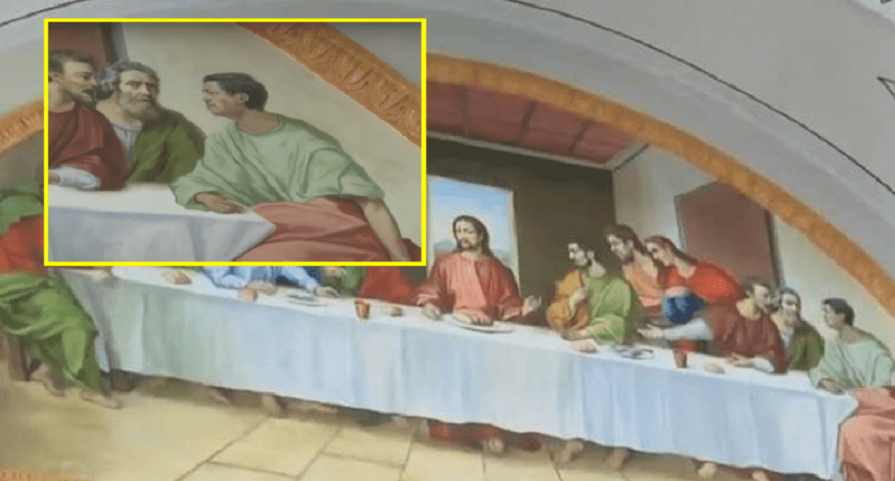 Ultima cena sacerdote puebla alterada pinta cara san nicolas falsa pintura 1110x581 1