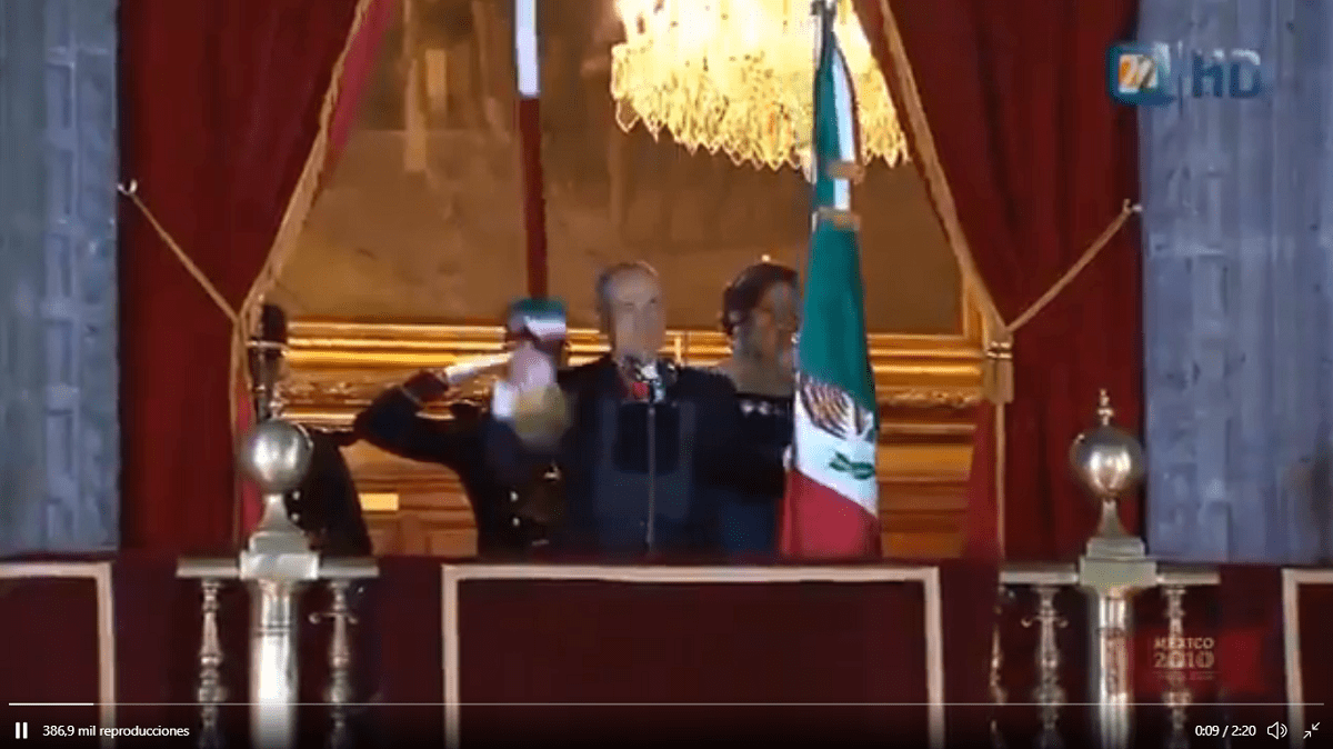 VIDEO: Calderón recuerda su antepenúltimo Grito de Independencia; usuarios responden "asesino" 1 calderon