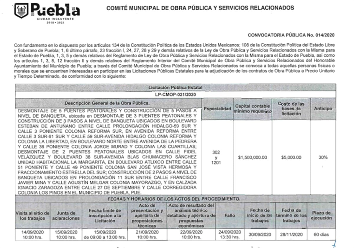 licitacion puentes peatonales