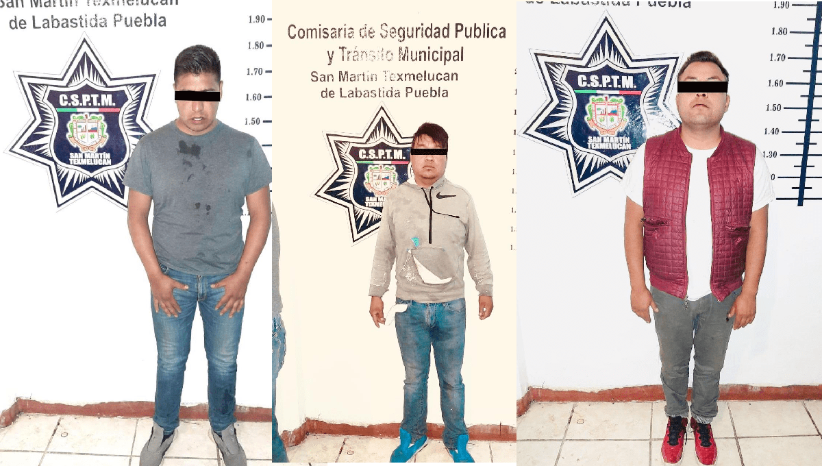 Detienen a primo de "El Loco Téllez" junto con un elmento de la GN y otro hombre en Texmelucan 7 loco