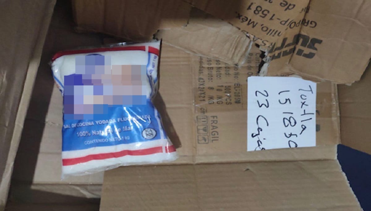 VIDEO: Pide dos laptops en Mercado Libre y le llegan dos kilos de sal 1 sal