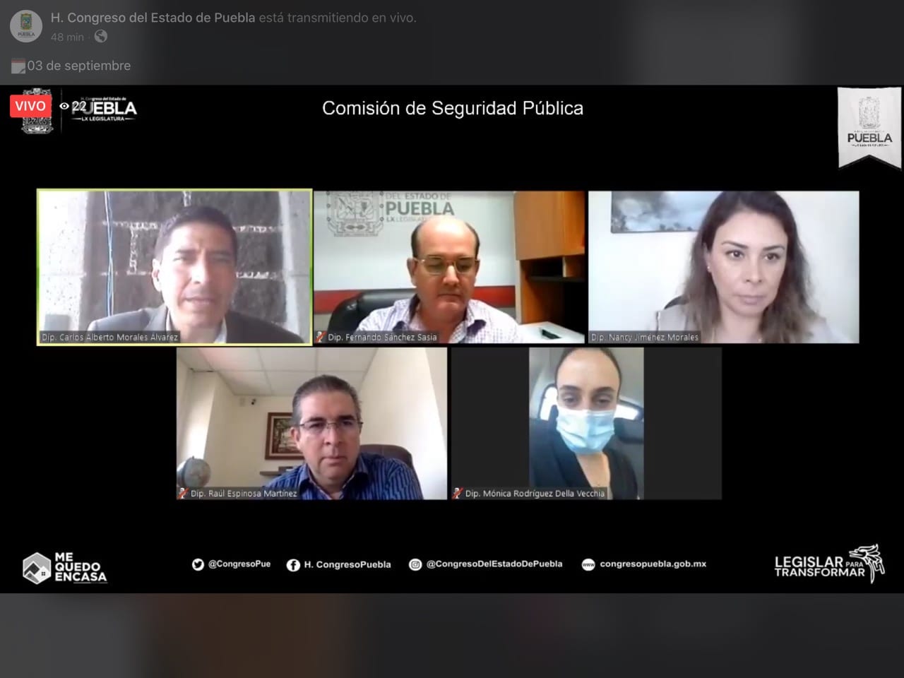 Comisión de Seguridad Pública del Congreso aprueba exhortos para que Secretaría de Seguridad fortalezca medidas para enfrentar Covid-19 1 1232.1