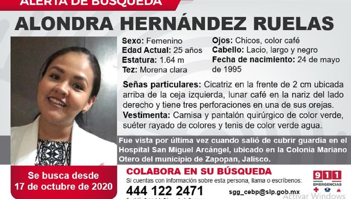 #TeBuscamosAlondra, desapareció el 17 de octubre al salir de trabajar en Jalisco 1 Alondra