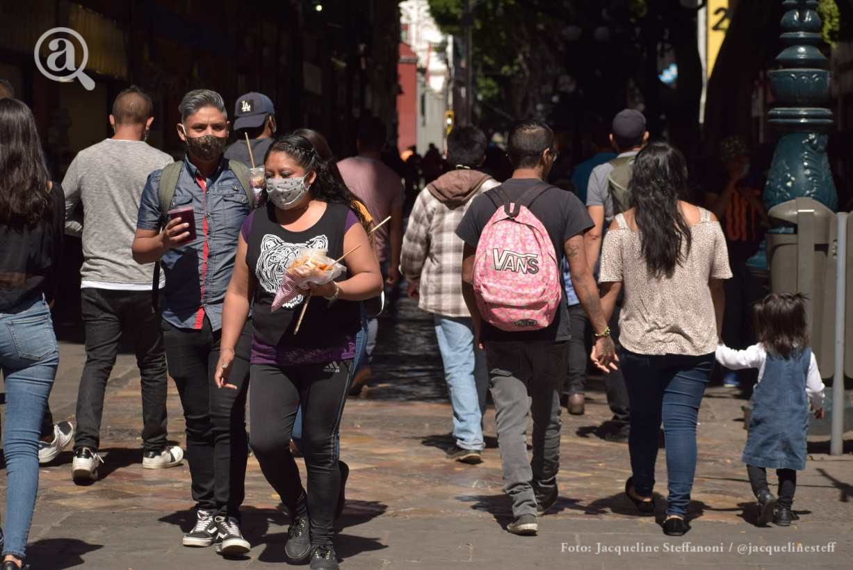 Centro Puebla gente covid 8