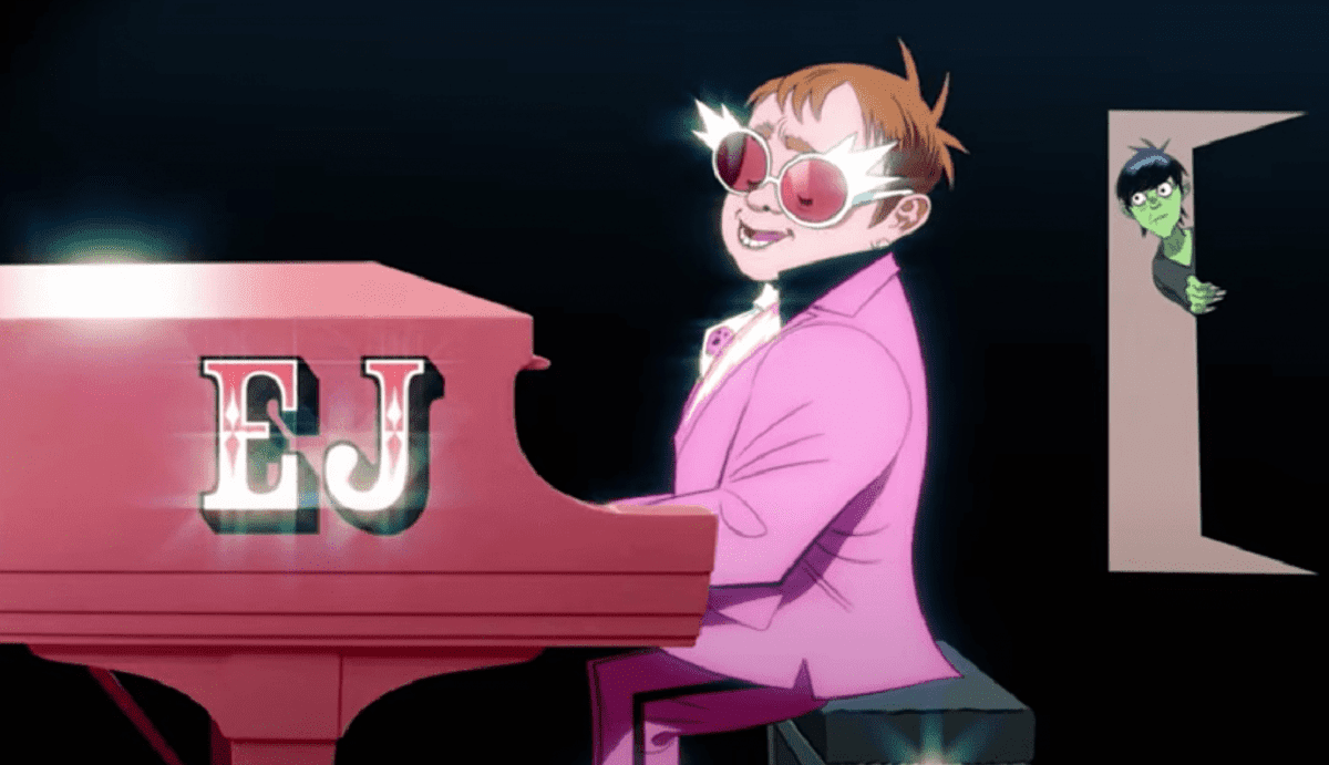 VIDEO: Gorillaz lanza “The pink phantom” con Elton John y 6lack 1 Elton Jhno