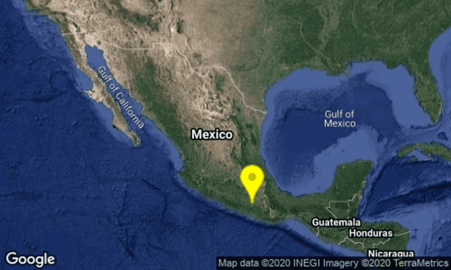 #Martes13 Ocurre sismo ligero en límites de Puebla y Guerrero 1 MAPA MEXICO