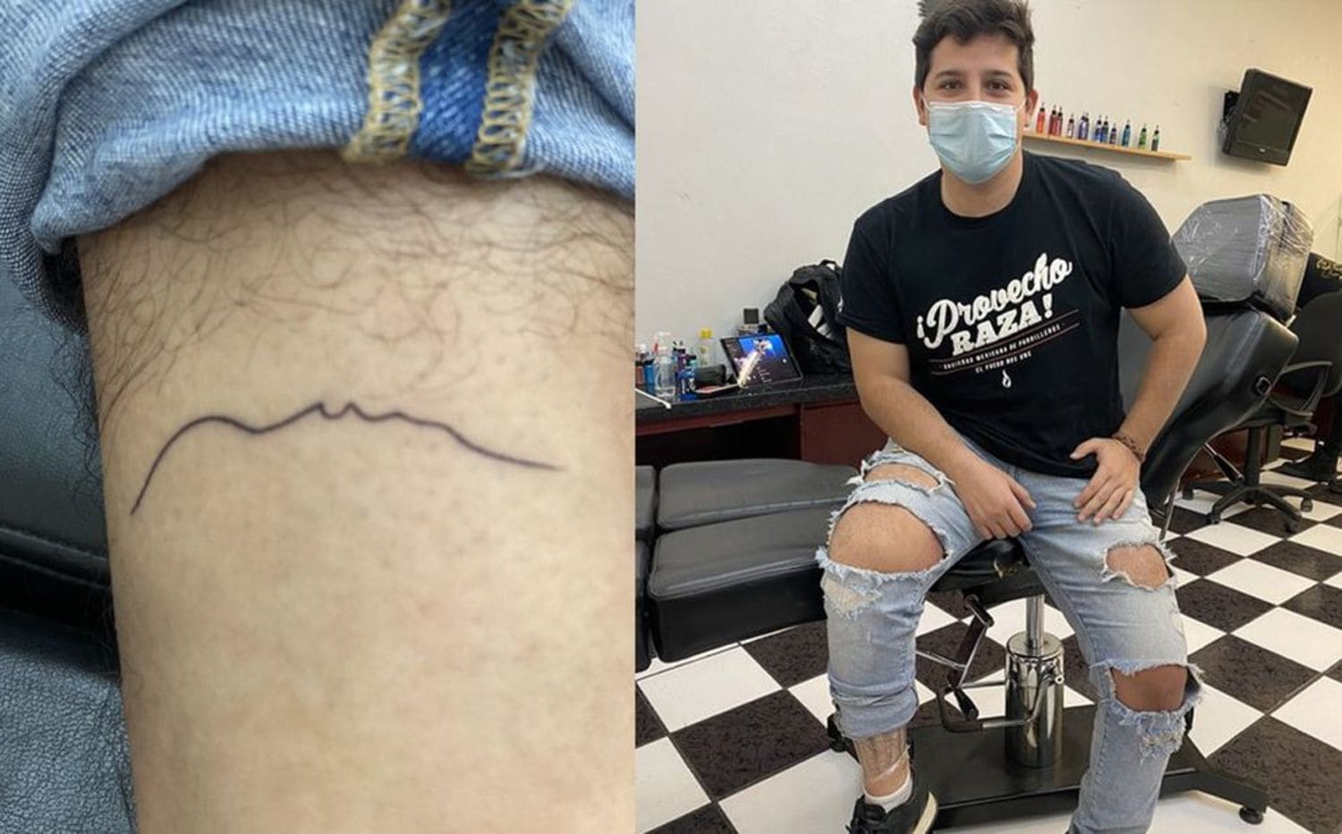 Joven se tatua el Cerro de la Silla y se burlan en redes 1 TATUAJE CERRO