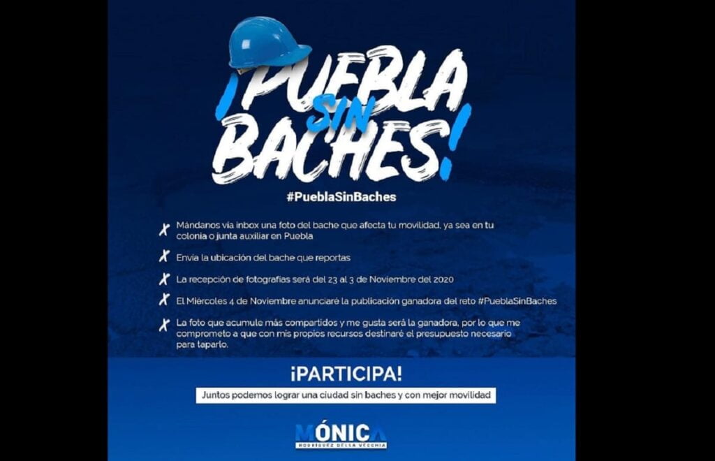 baches diputada Puebla