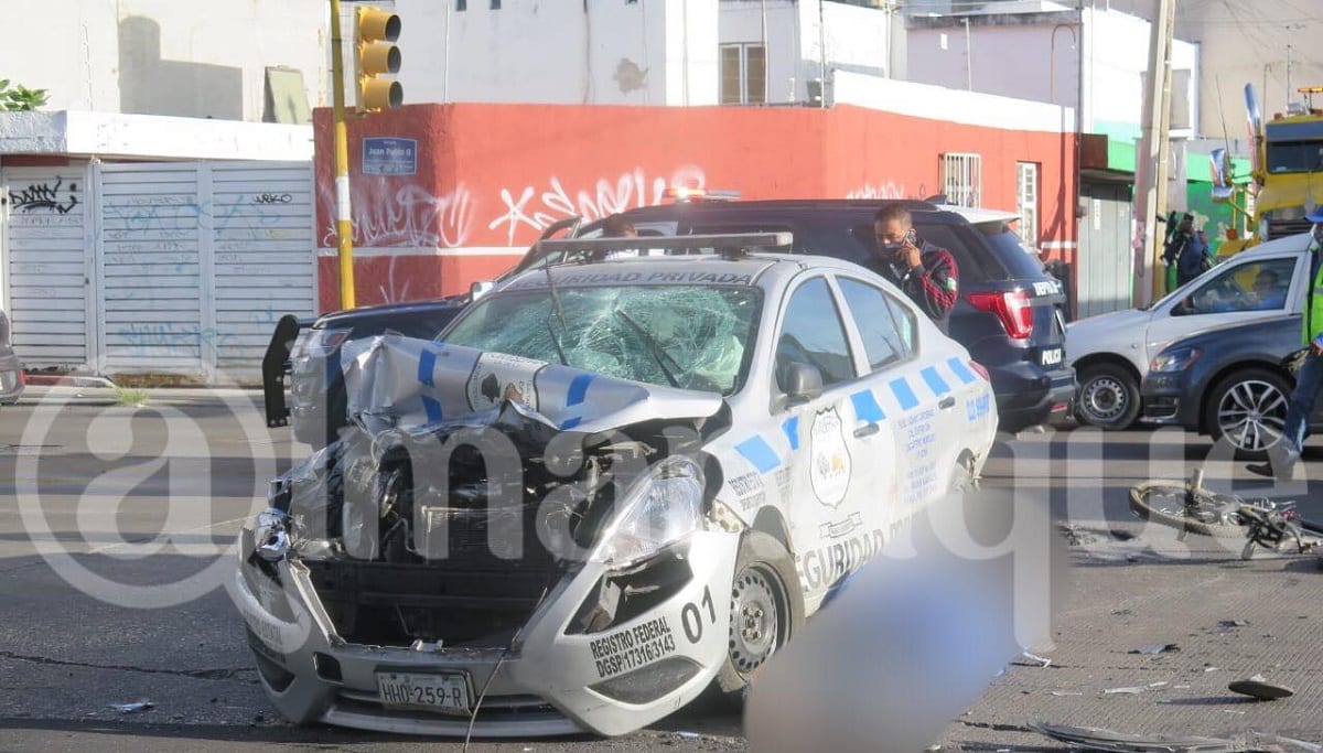 Muere ciclista durante choque entre pipa y unidad de seguridad privada en Puebla 4 c1