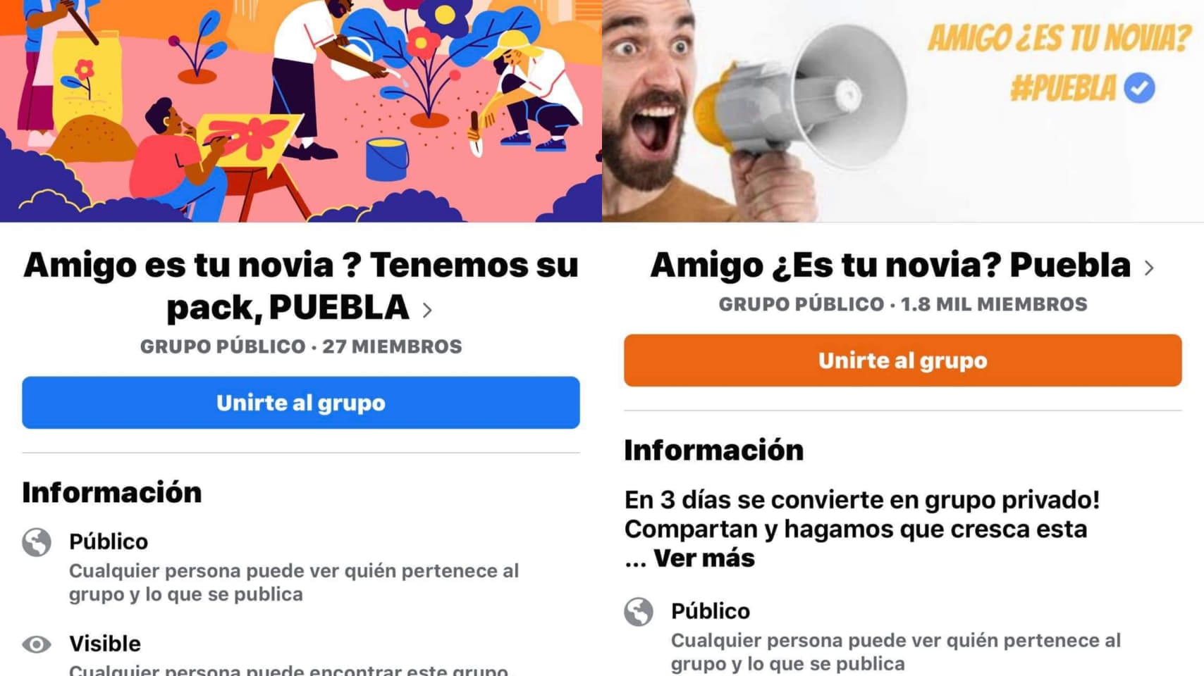 Hombres responden con grupo “amigo ¿es tu novia? Tenemos su pack Puebla” 😡 3 grupoos