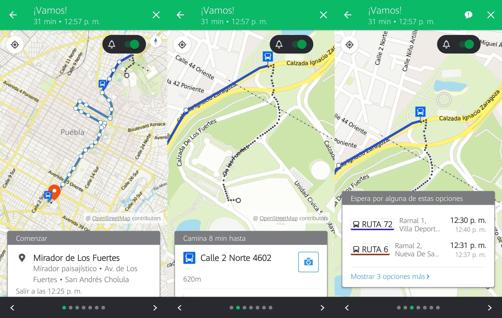 indicaciones de viaje moovitc