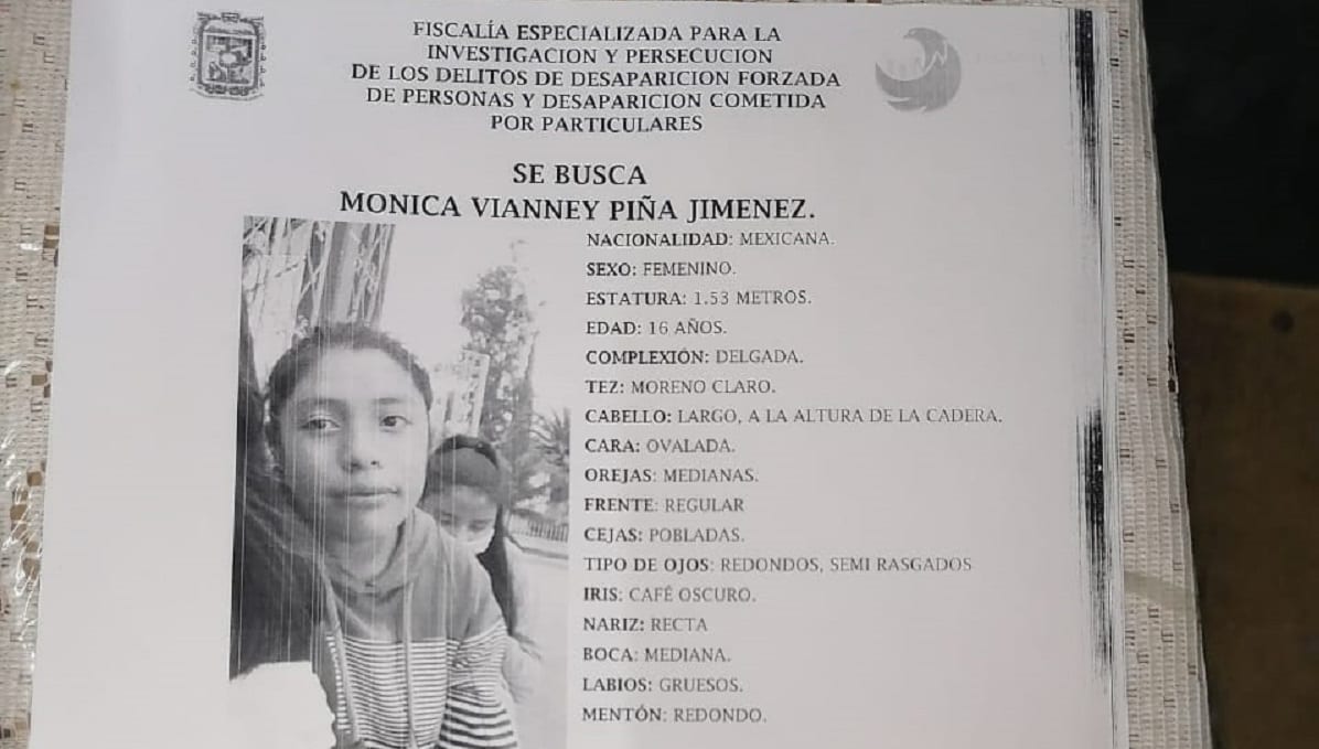Buscan a Mónica Vianney Piña Jiménez, de 16 años de edad en Acajete 1 monica