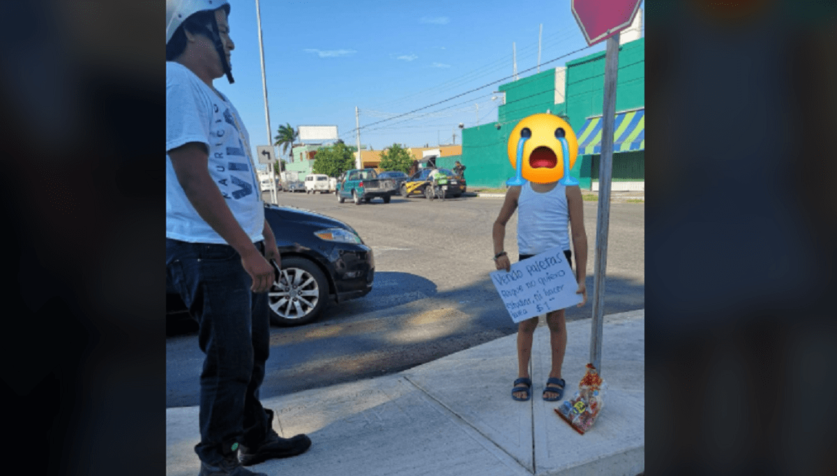 “Algún día me lo agradecerás”: Castiga a su hijo y lo pone a vender paletas bajo el Sol 1 paletas