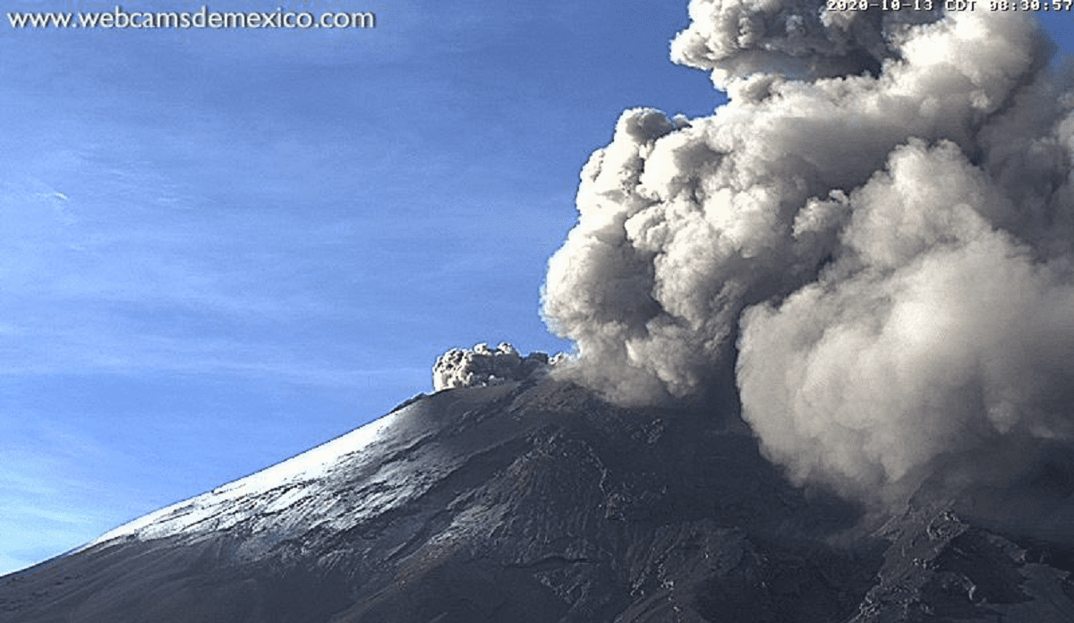 #Martes13: El Popocatépetl amanece muy activo 1 popo