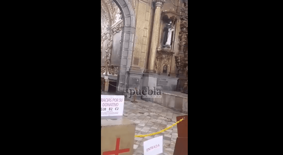VIDEO: Denuncian cobro hasta de 2 euros para entrar a la Iglesia de Santo Domingo en Puebla 1 tenis 1