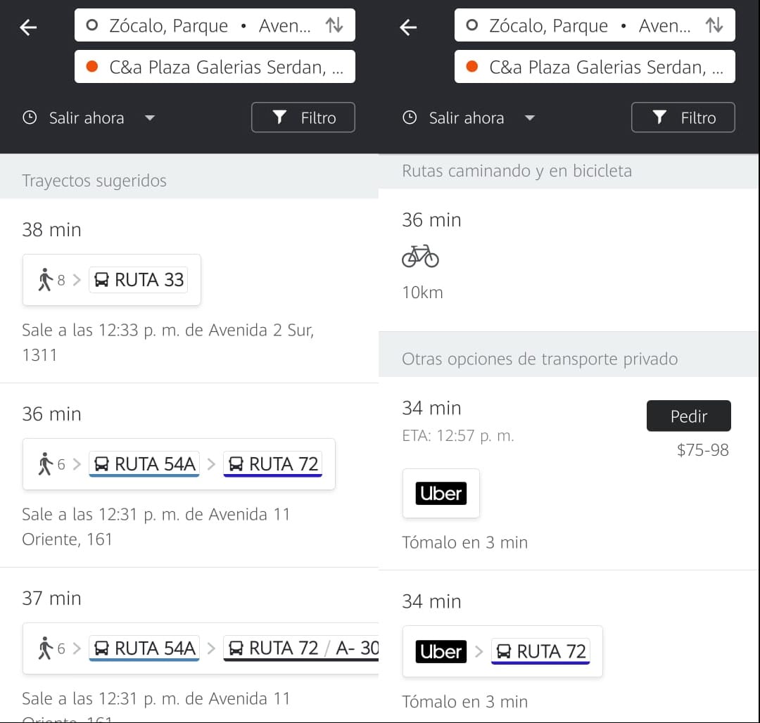 trayecto centro galerias moovit