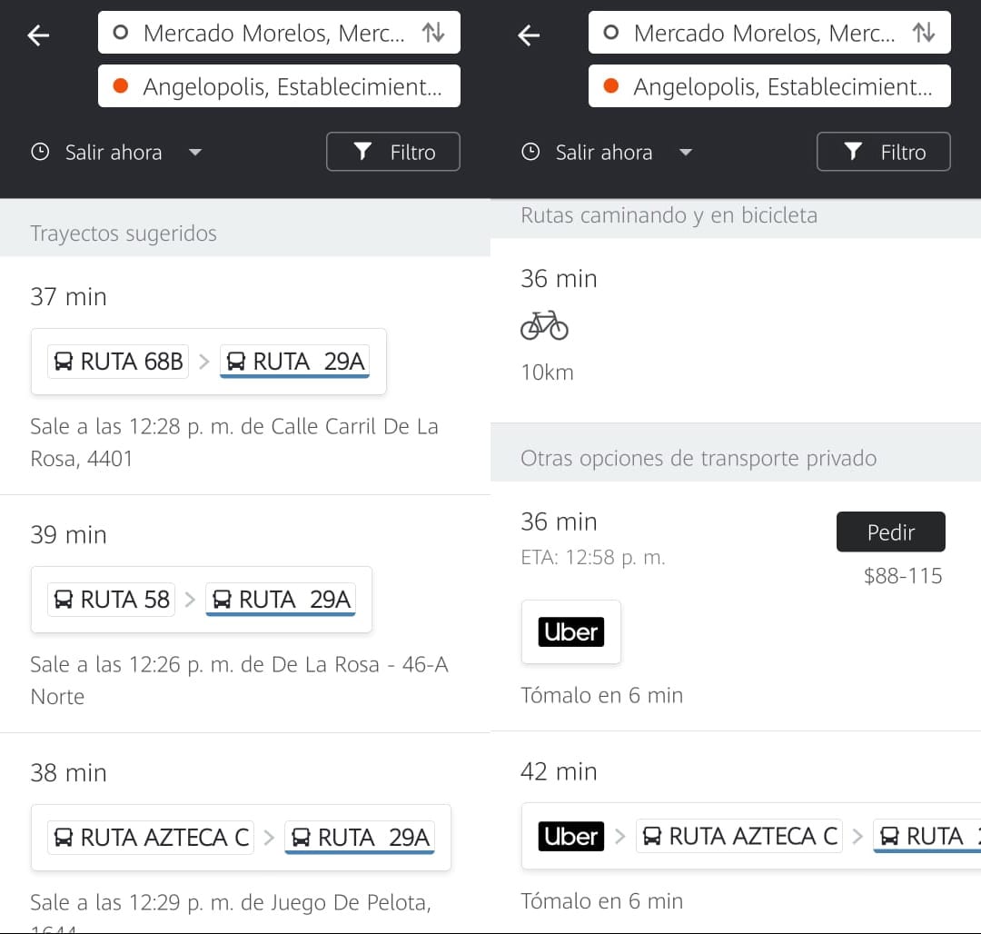 trayecto mercado morelos angelopolis moovit