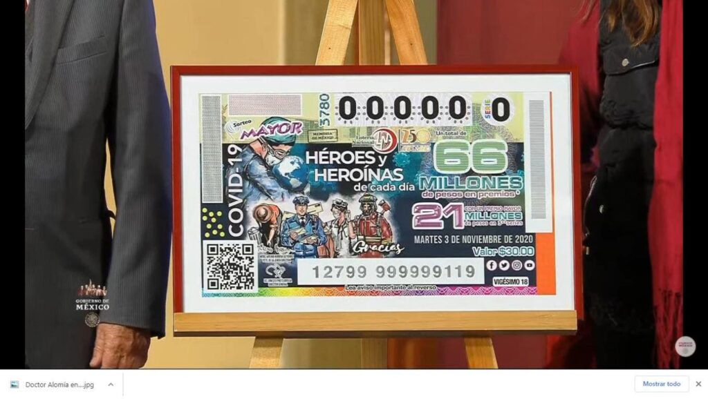 BILLETE DE LOTERIA NACIONAL