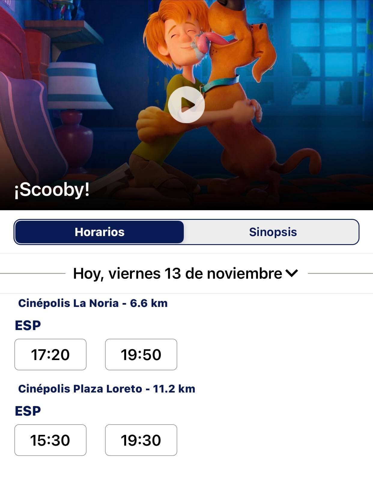 Cartelera Cine 7
