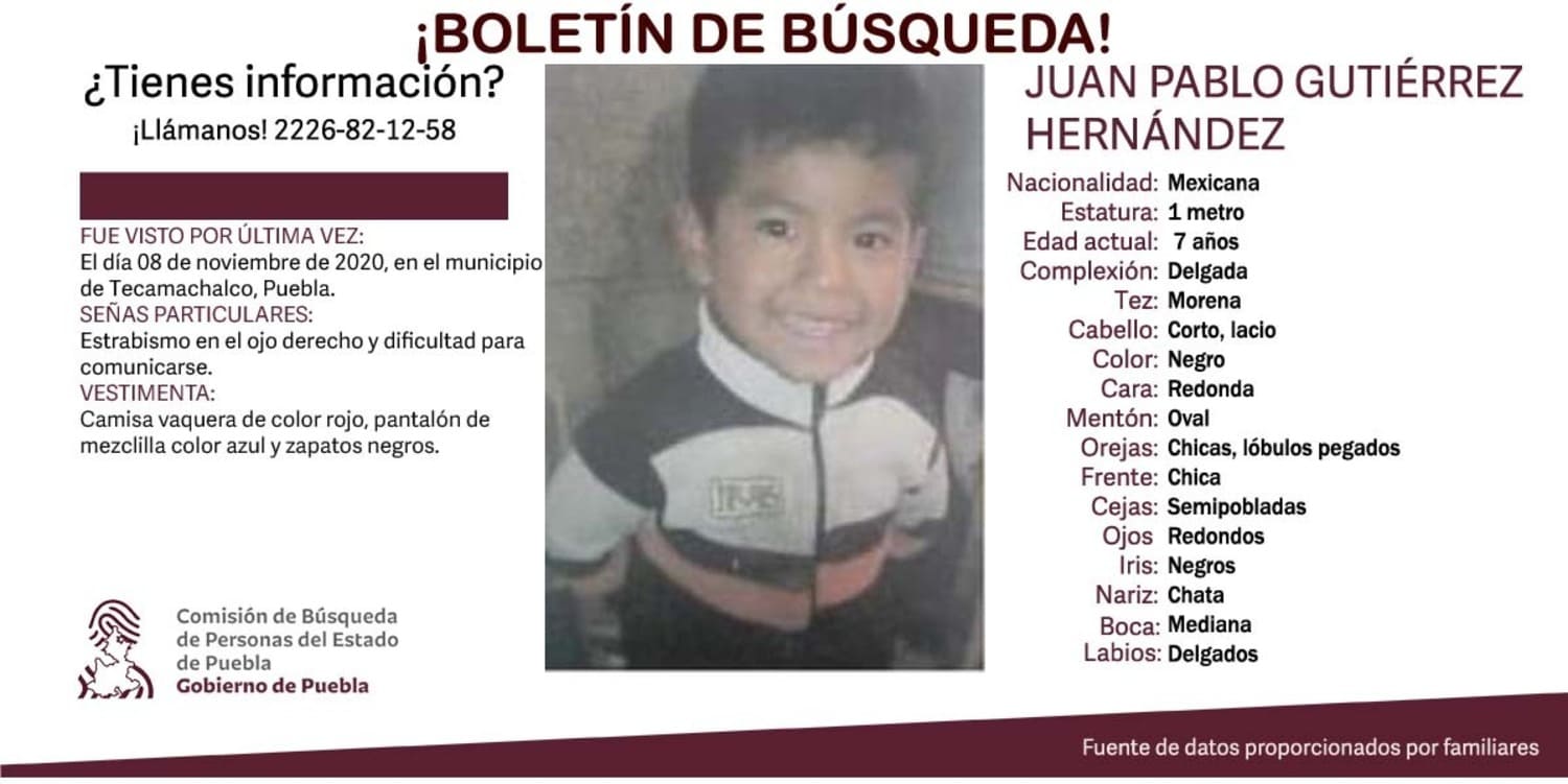 Hallan muerto al niño Juan Pablo Gutiérrez en canal de aguas negras de Quecholac 1 Juan Pablo