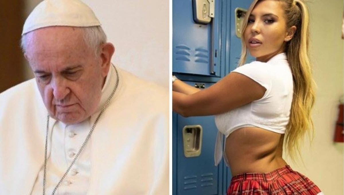 Vaticano investiga el "Me Gusta" de la cuenta del Papa a modelo en ropa interior 1 PAPA FRANCISCO Y MODELO 1