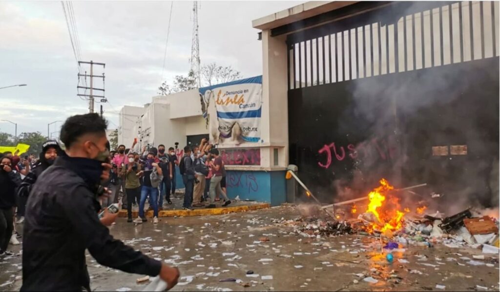 PROTESTA EN CANCUN POR FEMINICIDIO ALEXIS