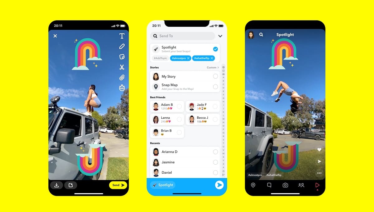 Snapchat crea su propio TikTok; dará hasta un millón de dólares a los videos más populares 1 Snapchat Spotlight2 1