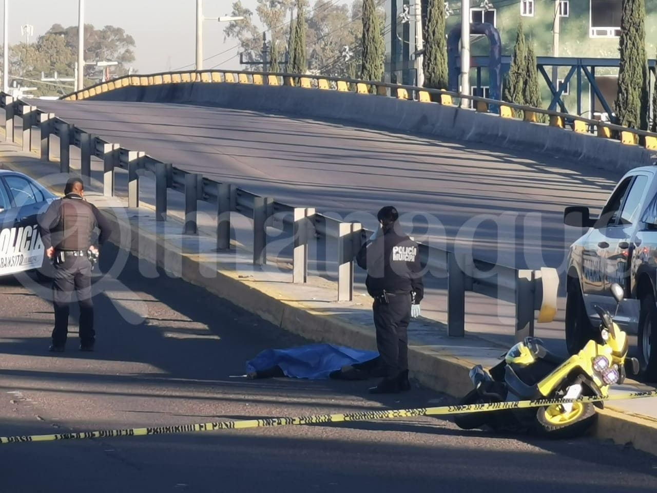 Muere policía auxiliar de Puebla tras chocar su moto 1 accidente Puebla 1