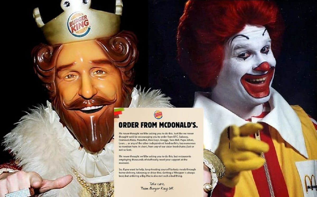 ¡Increíble! Burger King pide a sus clientes comprar en McDonald's 1 burger king mcdonald marcas hamburguesas