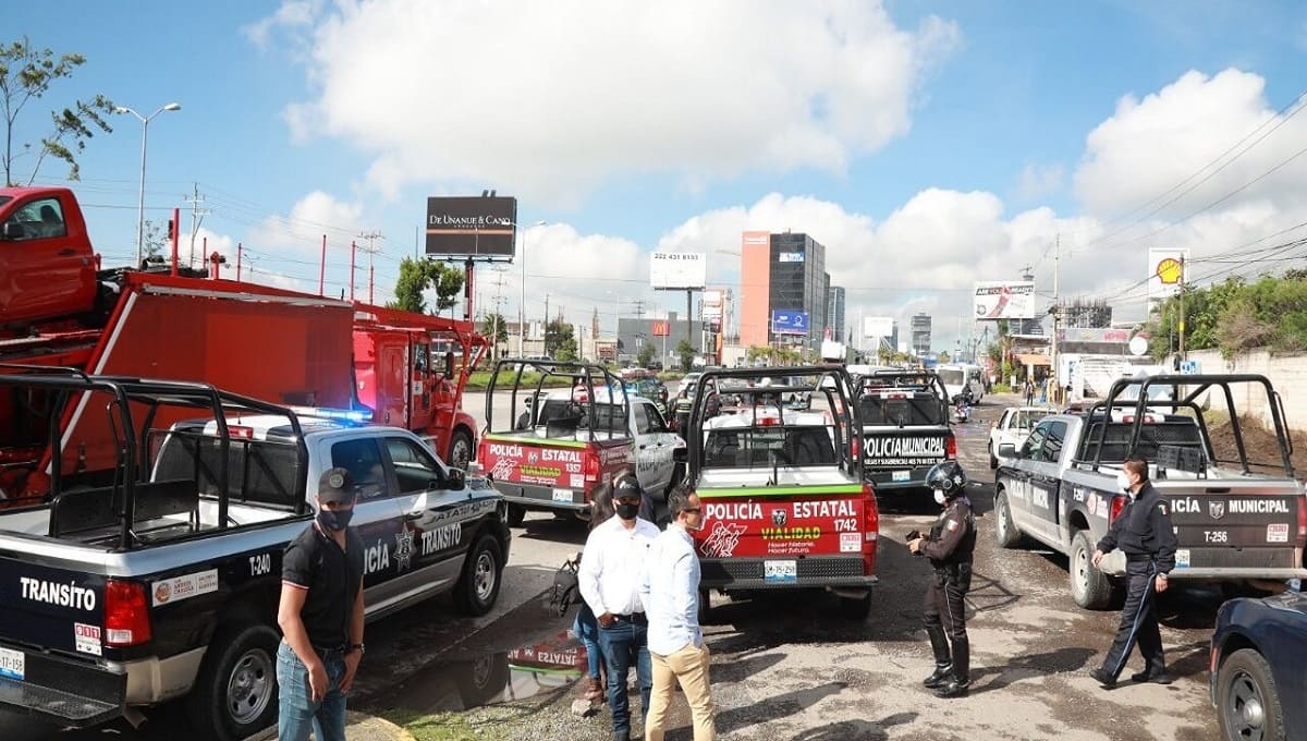 Estado y municipio realizan operativo conjunto para evitar instalación de taxis pirata en vía Atlixcáyotl 1 cholula taxis pirata 1