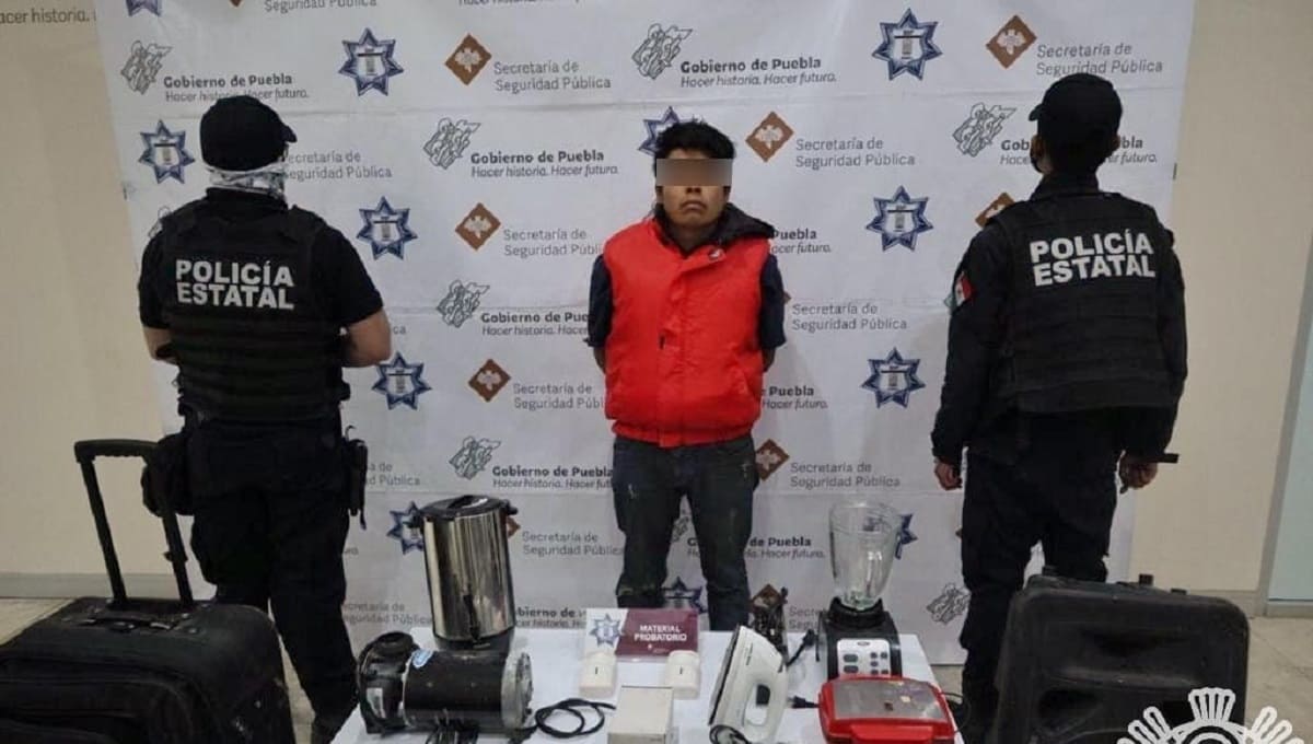 Captura Policía Estatal a presunto asaltante a casa-habitación en Tlaxcalancingo 2 ladron casa habitacion 1