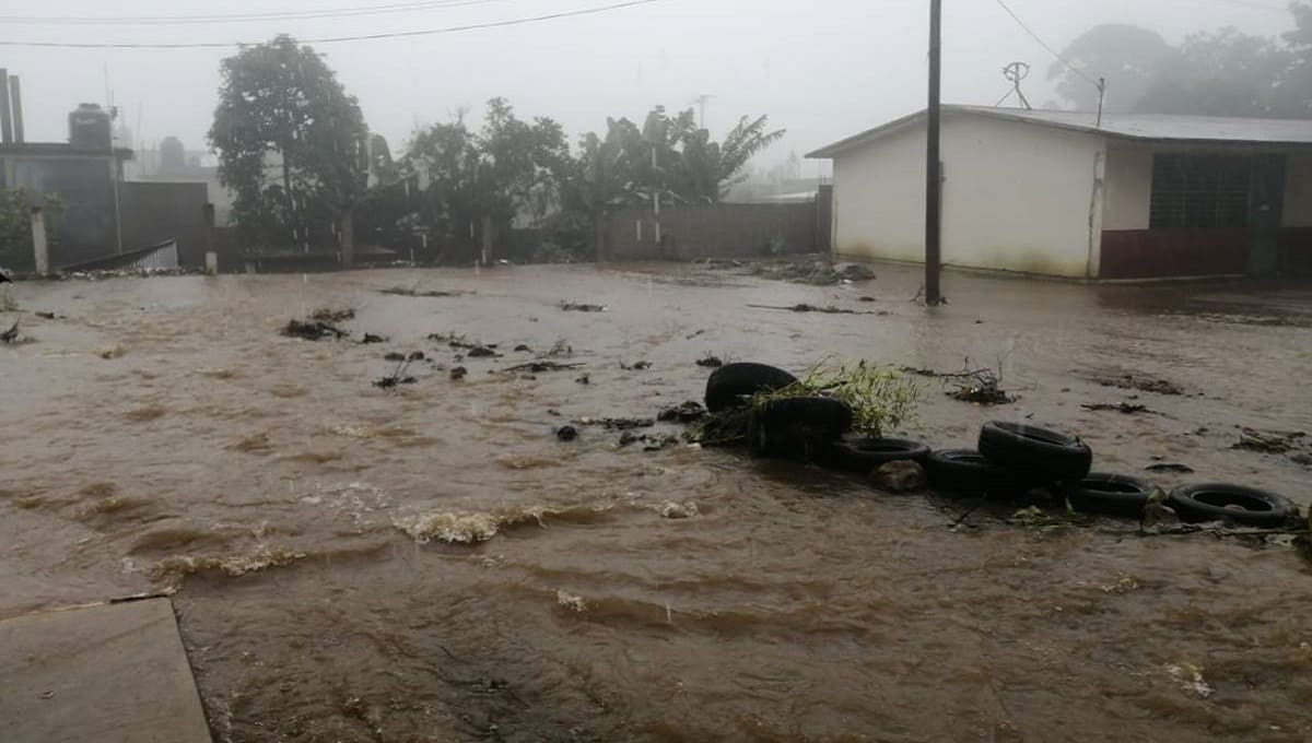 Ríos desbordados y daños en casas de Chiapas, el saldo del Frente Frío 13 1 lluvias chiapas 1
