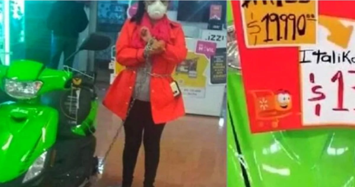 Mujer se encadena a motocicleta y consigue que se la vendan en 14 pesos por un error 1 feminicidios 1